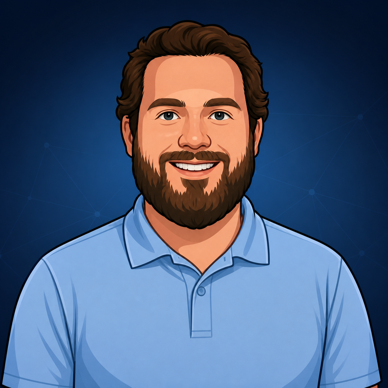 Illustrated portrait of Mark